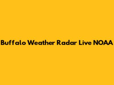Buffalo Weather Radar Live NOAA