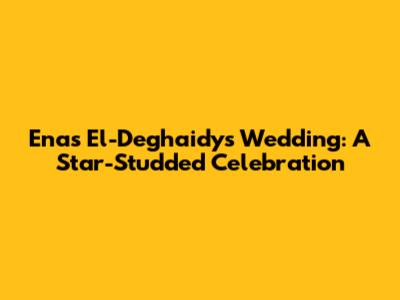 Enas El-Deghaidy's Wedding: A Star-Studded Celebration