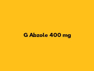 G Abzole 400 mg