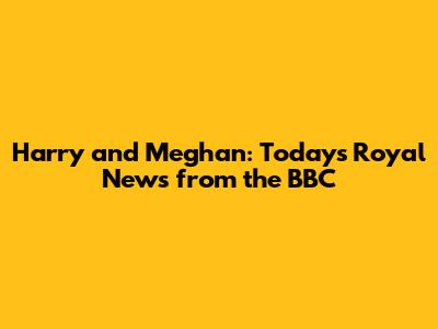Harry and Meghan: Today's Royal News from the BBC