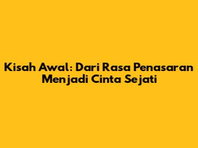 Kisah Awal: Dari Rasa Penasaran Menjadi Cinta Sejati