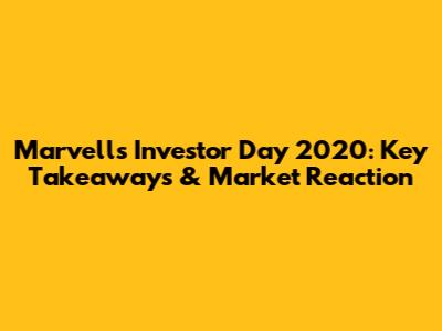 Marvell's Investor Day 2020: Key Takeaways & Market Reaction