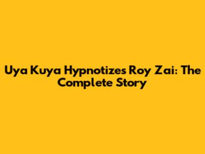 Uya Kuya Hypnotizes Roy Zai: The Complete Story