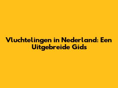 Vluchtelingen in Nederland: Een Uitgebreide Gids