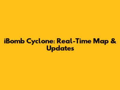 iBomb Cyclone: Real-Time Map & Updates