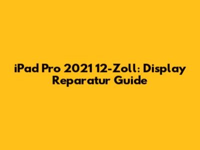 iPad Pro 2021 12-Zoll: Display Reparatur Guide